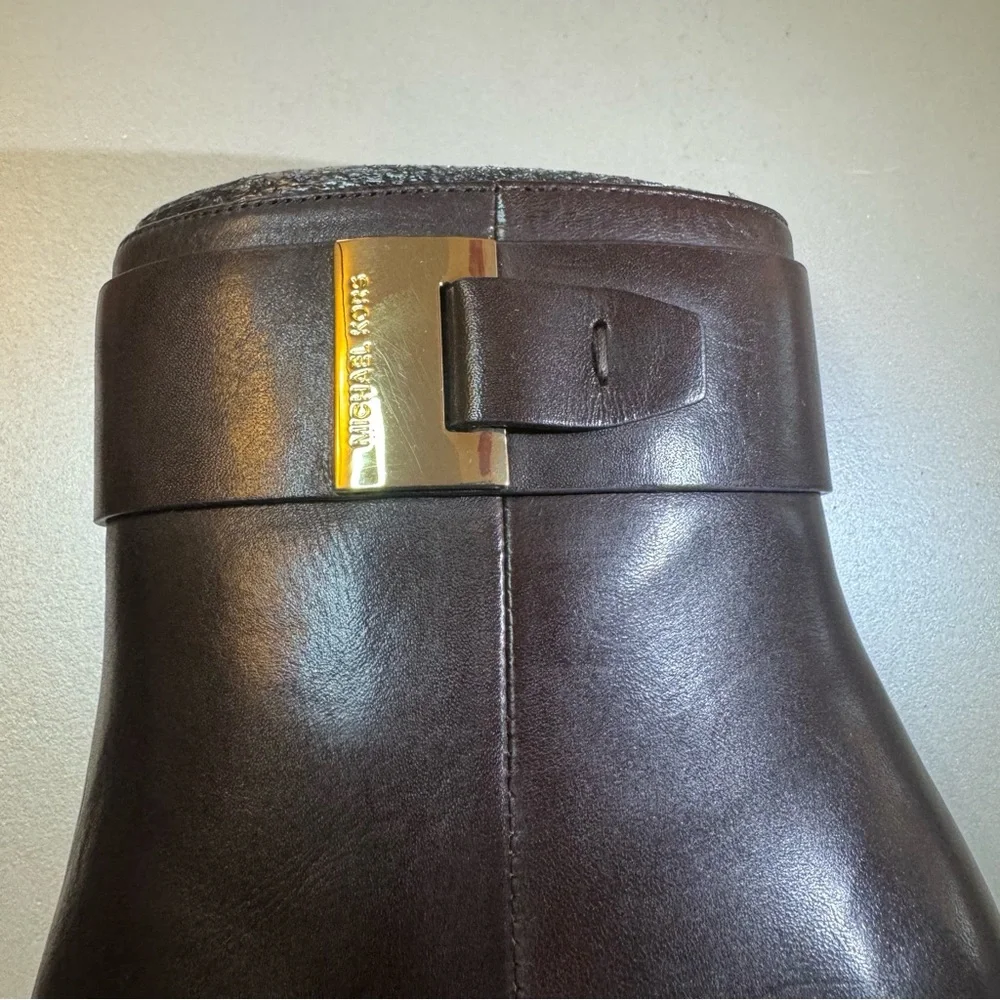 MICHAEL Michael Kors Guiliana Ankle Bootie  Chocolate Size 7 1/2 - Picture 8 of 12
